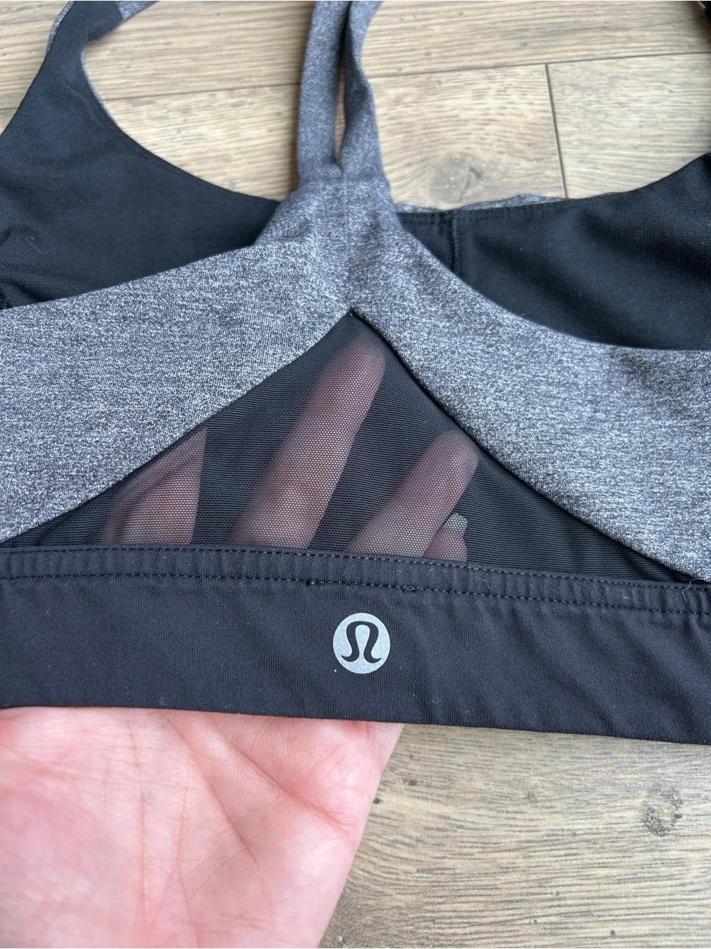 Lululemon Grey & Black Sports Bra